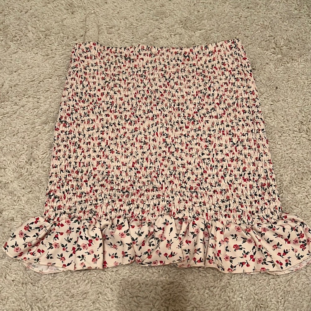 Mini Skirt With Flower Designs